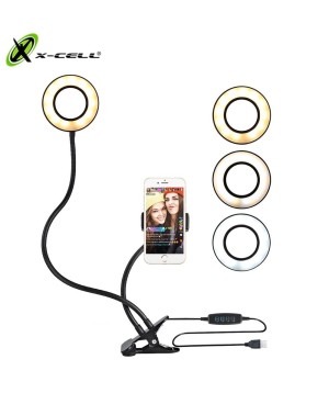 Iluminador Ring Light De Mesa Suporte de Celular X-cell xc-rl-01