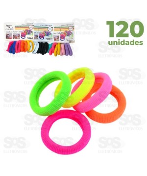 Kit Elástico De Cabelo Com 120 Unidades Caerus EL-01