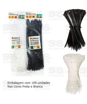 Abraçadeira De Nylon 3,6X350 mm Com 100 Unidades Troya Tools TRY-7025