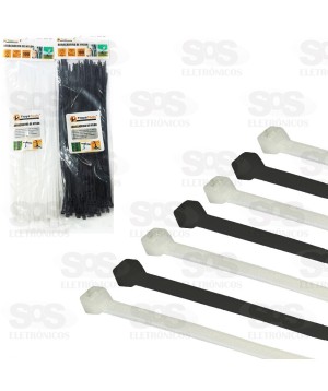 Abraçadeira De Nylon 3,6X350 mm Com 100 Unidades Troya Tools TRY-7025