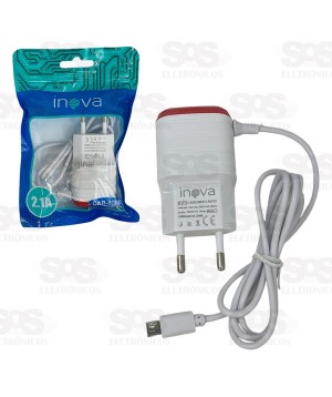 Carregador Micro USB V8 1USB  2.1A Inova CAR-8200