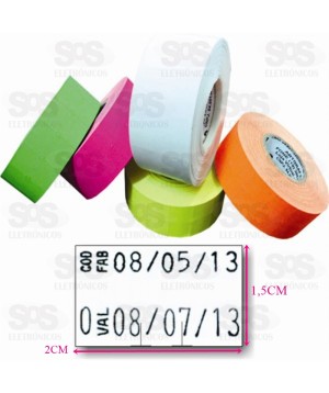 Etiqueta Para Etiquetadora Com 10 Unidades Cores Sortidas Caerus 1387