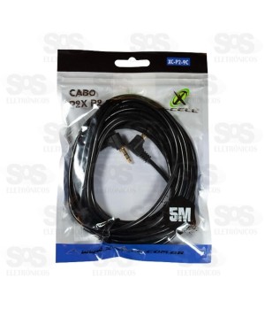 Cabo P2 x P2 90º 5 Metros X-Cell XC-P2-9C