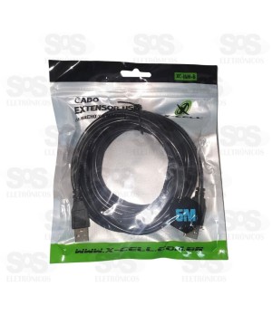 Cabo USB Macho x Macho 5 metros X-cell XC-MM-B