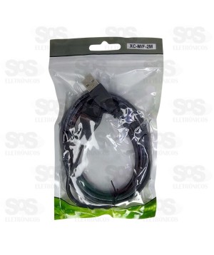 Cabo Extensor USB Macho x Fêmea 2 Metros X-cell XC-M/F-2M