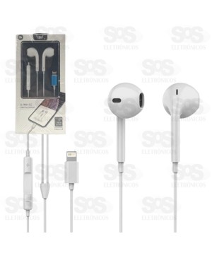 Fone De Ouvido Com Fio E Microfone Para Iphone Lightning A-908-5G