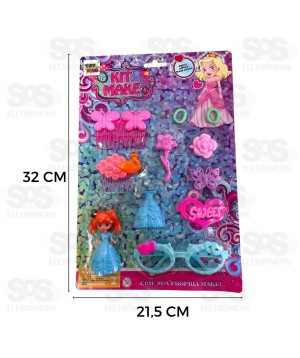Kit Princesa Estilosa 12 Peças Toy King TK-AB2985