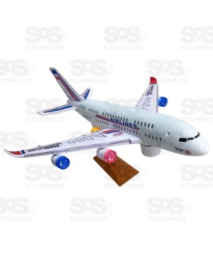 Brinquedo Avião Infantil Com Luzes E Sons TK-1198