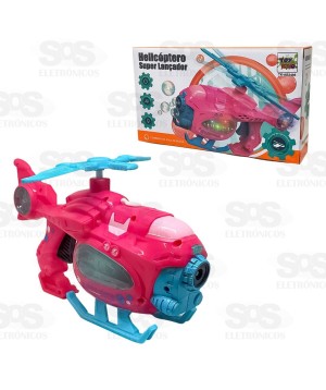Lança Bolhas Helicóptero Com Luzes E Sons TK-AB2485