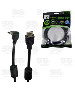 Cabo HDMI 90 graus 1,5 metros X-cell XC-HDMI-90-A