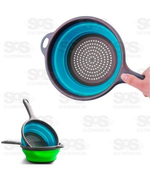 Escorredor Com Cabo Retrátil Silicone 34x19,5 Cm Caerus 1410