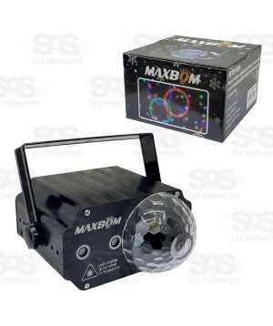 Super Projetor De LED Profissional Com Controle Maxbom 40041-024
