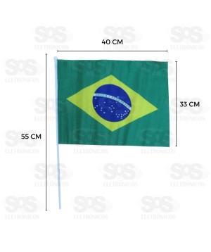 Bandeira Do Brasil Grande 40x33 cm Simples