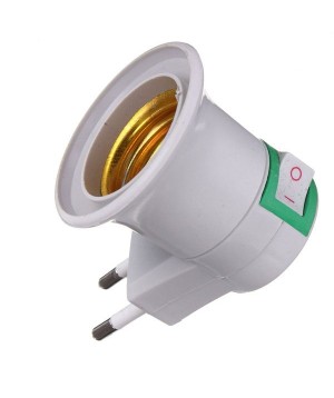 Soquete E27 Bocal Lâmpada Tomada Botão Liga e Desliga