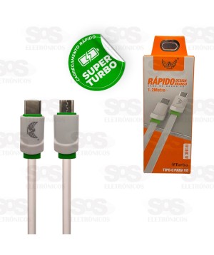 Cabo De Dados Rápido Type-C X V8 1.2 Metros AL-309T-V8