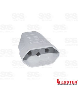 Plug Prensa Cabo Fêmea 2P+T Cinza Com 10 Unidades Luster 1078