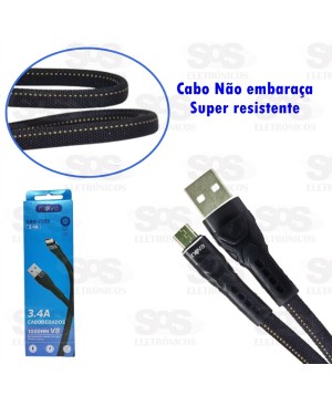 Cabo Micro USB V8 1 Metro 3.4A Inova CBO-7555