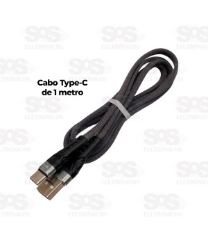 Cabo De Nylon Reforçada Type-C 1 Metro Inova CBO-7556