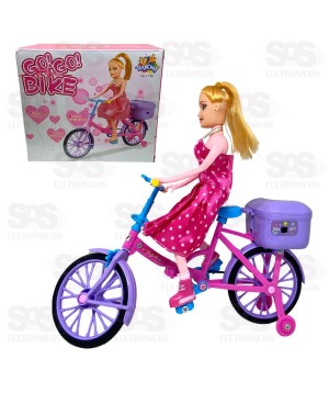 Boneca Articulada Ciclista Com Luzes Toy King TK-1736