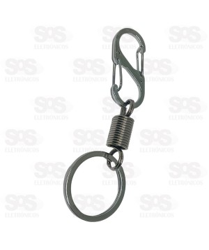 Chaveiro Metálico Base De Mola Com 12 Unidades Caerus CRS-1058