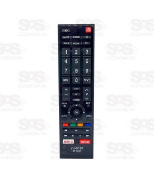 Controle Remoto Toshiba Smart 4K Netflix / Youtube XH 9138