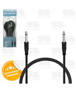 Cabo P10 x P10 3 Metros Maxmidia