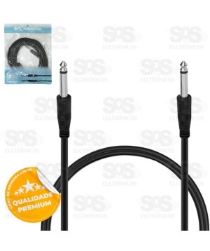 Cabo P10 x P10 5 Metros Maxmidia