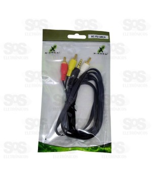 Cabo P2 Para 3RCA Stereo 1,80 metros  X-cell