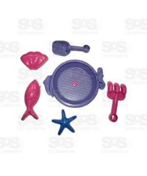 Baldinho De Praia Menina 7 Peças World Blocks 4300