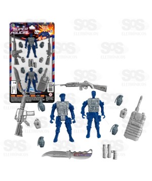 Kit Super Policial 13 Peças Pica Pau 819