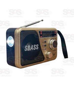 Rádio Retro Com Lanterna Altomex AD-1078