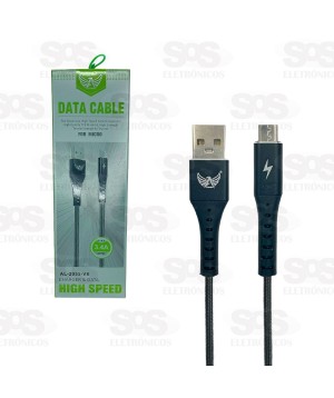 Cabo Micro USB V8 1 Metro 3.4A Reforçado Altomex AL-2055-V8