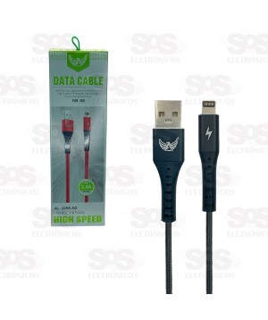 Cabo Lightning Iphone 1 Metro 3.4A Reforçado Altomex AL-2055-5G