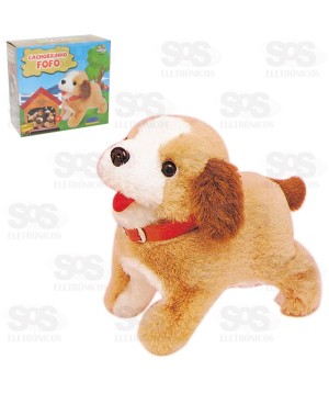 Cachorrinho Pelúcia Pula Anda Late E Cambalhota Toy king 1018