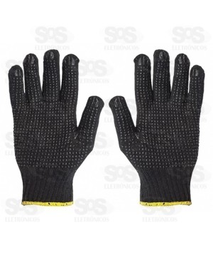 Par de Luva Algodão Preto Pigmentada Troya Tools TRY-9700