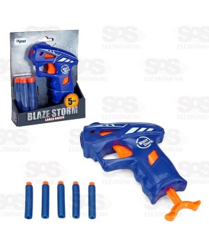 Lança Dardo Blaze Storm Com 5 Dardos Xplast 6600