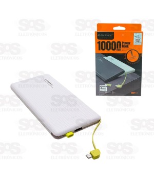 Carga Extra 10 000 mAh Micro USB V8 Com Adaptador Iphone Pn-951