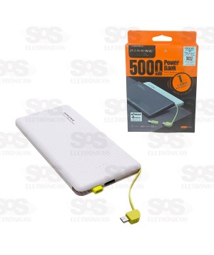 Carga Extra 5.000 mAh Micro USB V8 Com Adaptador Iphone Pineng PN-952