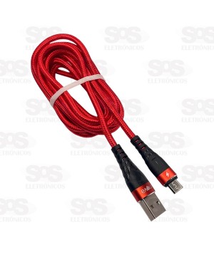 Cabo De Dados Rápido 3.4A Micro USB V8 2 Metros Inova CBO-6057