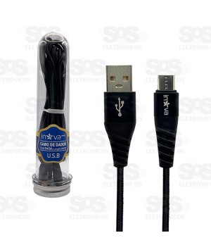 Cabo De Dados Micro USB V8 Tubo 3 Metros Inova Prime