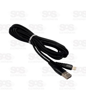 Cabo De Dados Iphone Tubo 3 Metros Inova Prime