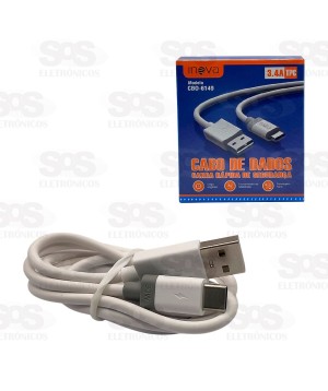 Cabo De Dados Rápido Type C 1.2 Metros 3.4A Inova CBO-6149