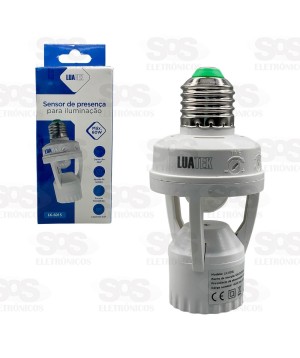 Sensor De Presença Com Bocal E27 Luatek LK-6015
