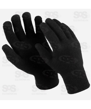 Par De luva Unissex Tamanho Unico Preta