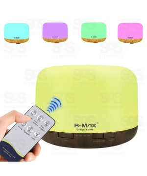 Difusor Umidificador De Ar Luminária Com LED e Controle Remoto B-Max BM040