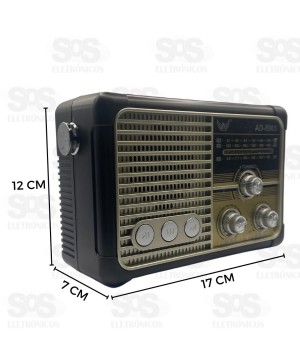 Rádio Retrô 3 Bandas Com Bluetooth Altomex AD-8965