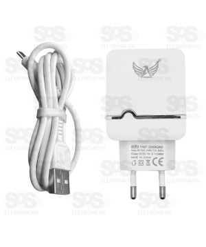 Carregador 2 USB 5.1A Com Cabo Micro USB Altomex AL-9309-V8