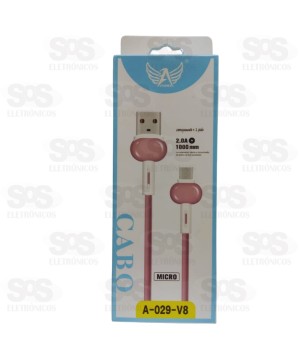 Cabo Micro USB V8 2.0A Com 1Metro Altomex A-029-V8