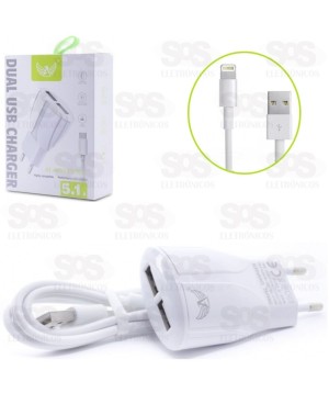 Carregador Com Cabo Iphone 2 USB 5.1A Altomex al-9059-5G