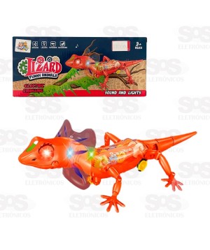 Lagarto Robótico Com Luzes e Sons Toy King TK-AB2489